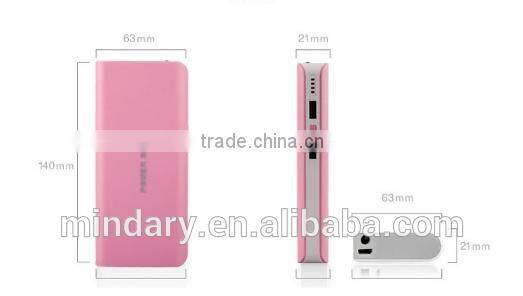 slim and big capacity power bank with torch and LED display electrocity