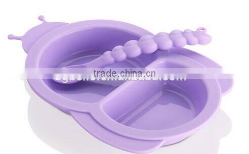 Eco-friend Food Grade FDA&LFGB Approved Silicone Baby Bowl Kids Droop Resistant Bowl