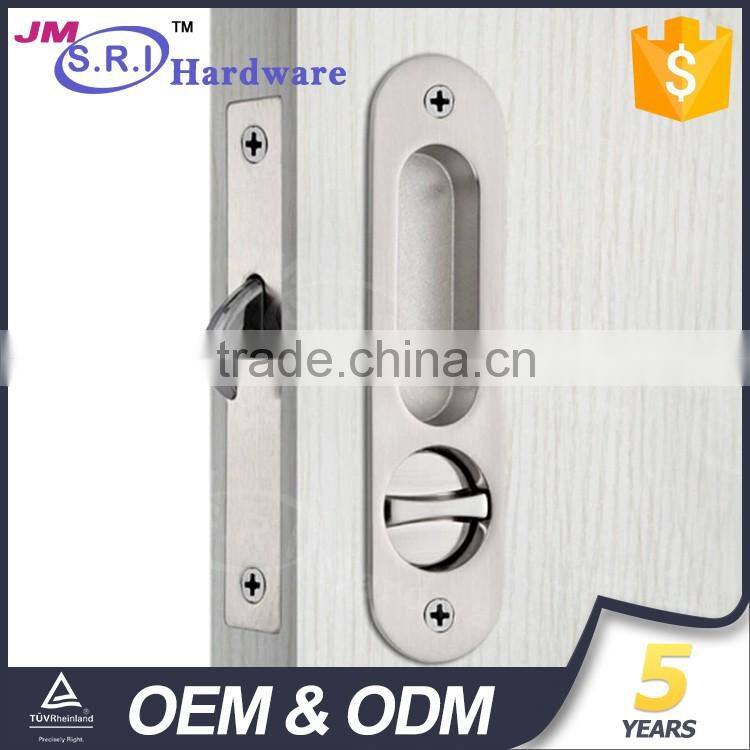 European style hotel oval zinc alloy glass sliding door lock
