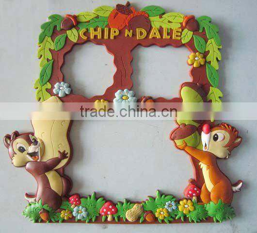 Rubber soft pvc photo frames for promotion