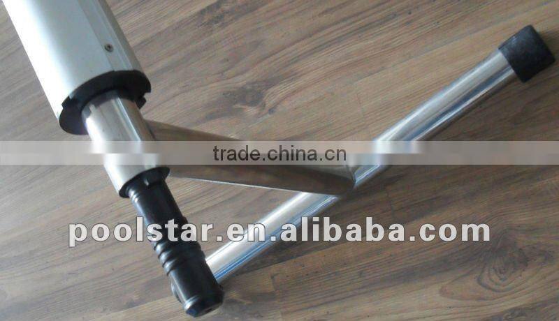 P1820 swimming pool cover reel witn stainless steel frame and aluminum poles