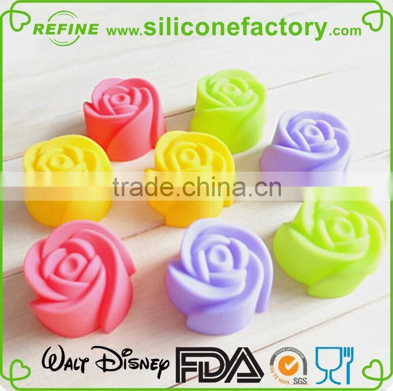 Valentine flower rose shaped platinum grade silicone bake mould