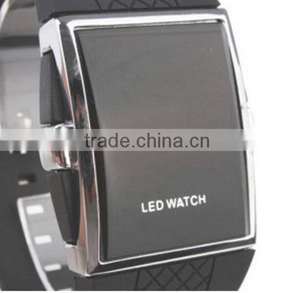 Black Fashion LED silicone electronic watch sport watch magnetic watch strap
