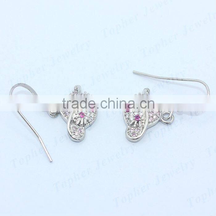 natural stone turquoise silver earring hook