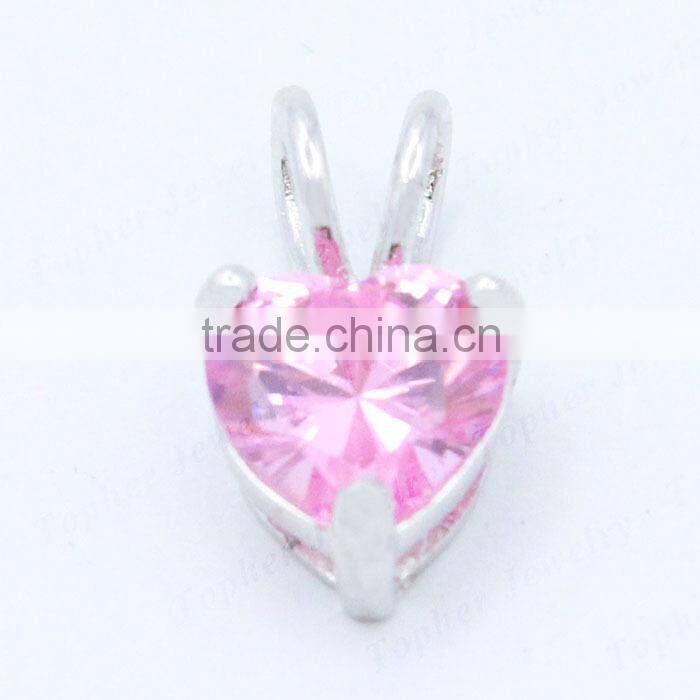 Wholesale Charms Collection Diamond Charms Jewelry red heart stone pendant