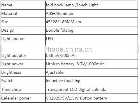 High efficient adjustable led table light cool white folding table lamp