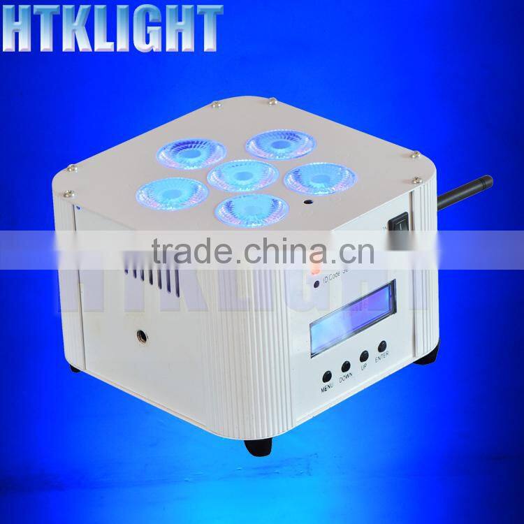 6*18w 6in1 rgbwa uv wireless led battery uplighting for sale