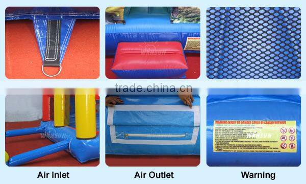 Exciting giant lion and tiger inflatable castle obstacle