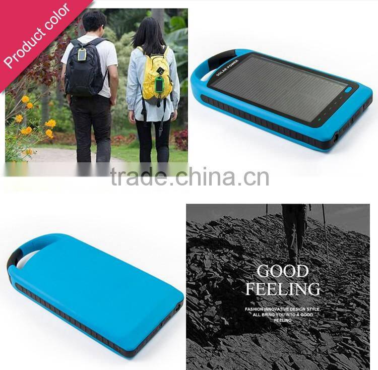 2016 new products 8000mAh dual USB solar cellphone charger/portable power bank/mobile phone accessories