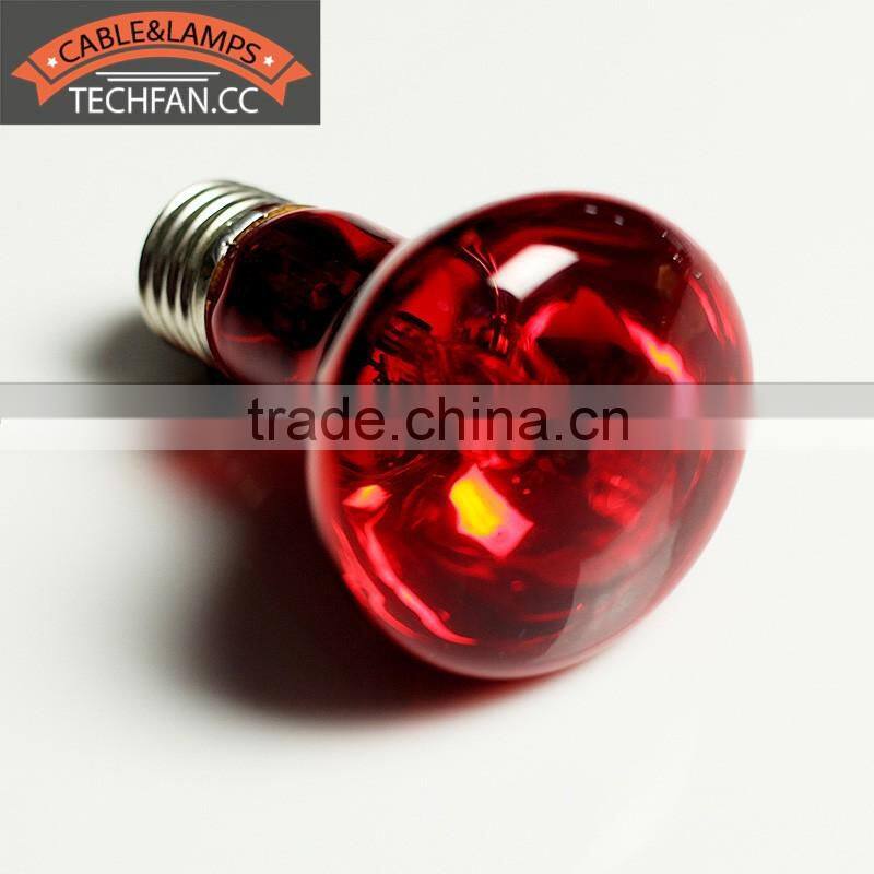 R63 vivarium heating lamp E26 E27 frosted/red/black/white/neodymium material 110V-230V 40W 60W