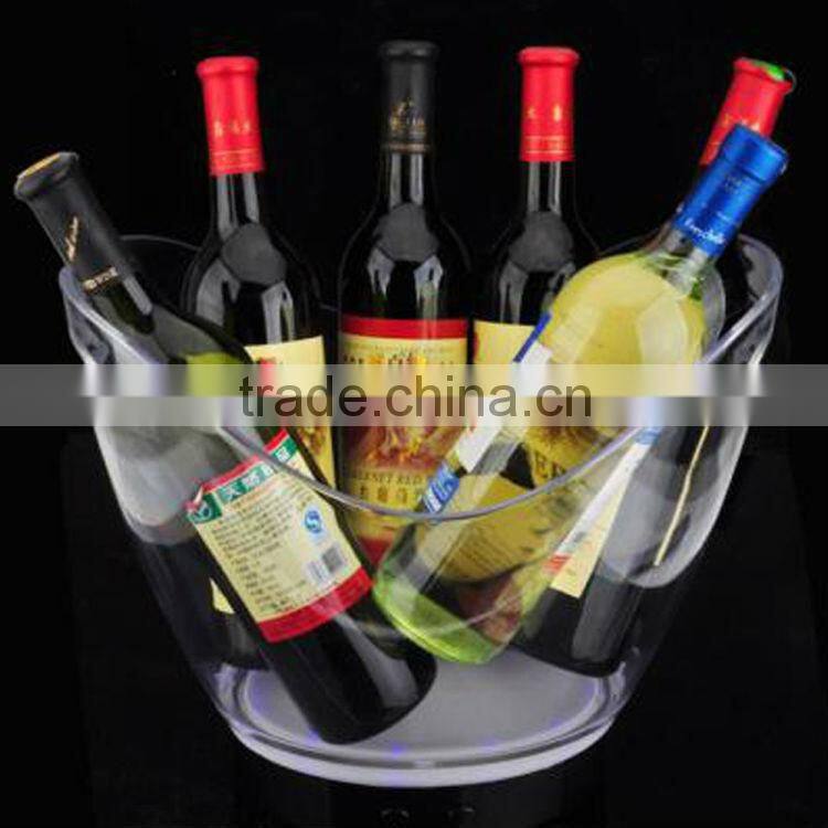 Rechargeable champagne led ice bucket - 3.5L led acrylic ice bucket