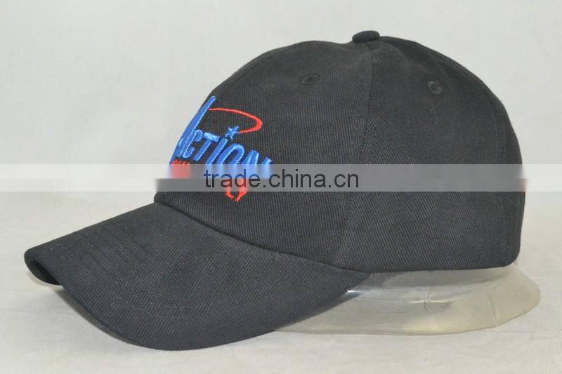 Professional custom 6 panel / 100% cotton/black/white embroidery trademark/baseball cap/heavy brushed cotton 7x7
