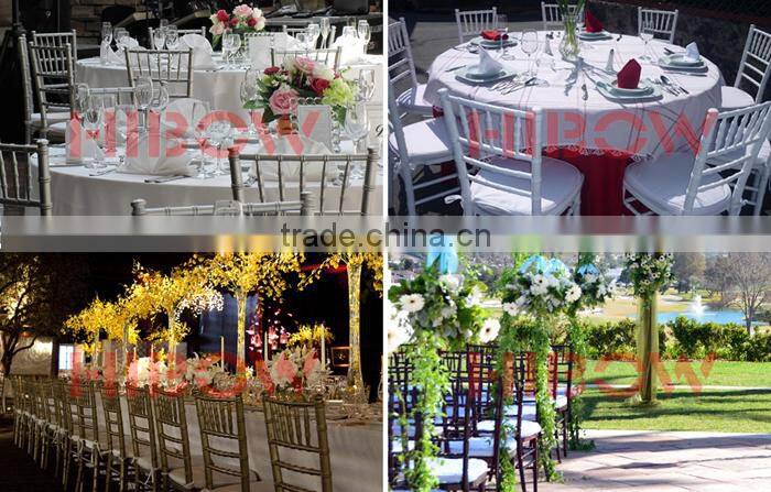 wedding banquet chairs, silver resin chiavari chair