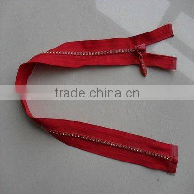 Rhinestione Plastic Zippers
