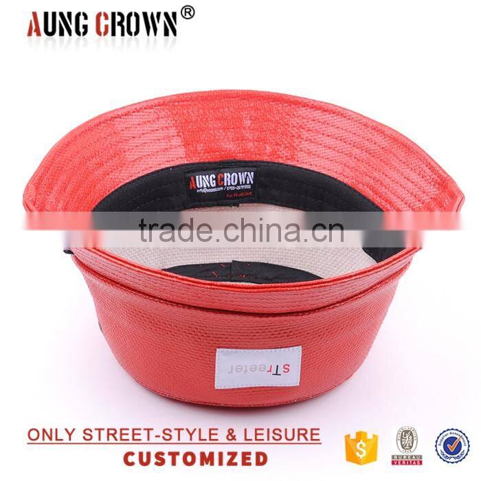 red hawaiian style ladies bucket cap