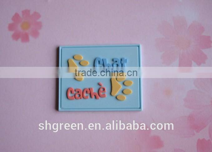 Sightly monkey logo silicone rubber tag for hoodies&sweatshirt