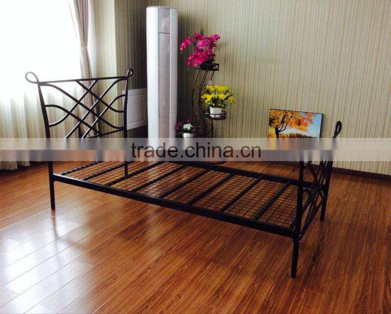 Twin Size Black Metal Bed