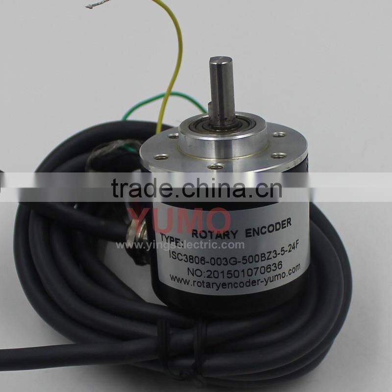 YUMO ISC3806 500PPR 5V CNC system Solid shaft encoder optical price incremental rotary encoder
