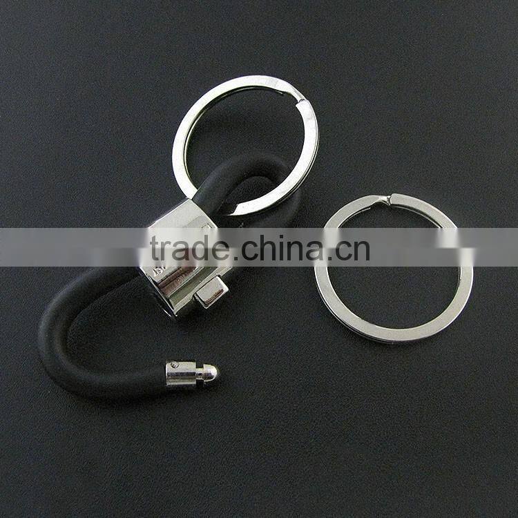 New Design Cool Personalised Luxury Manual metal Leather Keychain Car Key Chain Key Ring Birthday Gift For Man Women