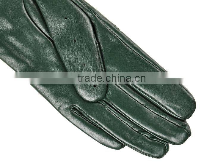 Fashion lady driving sheepskin leather gloves