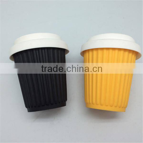 double-wall travel to-go mugs with comfort grip Silicone Coffee Cup