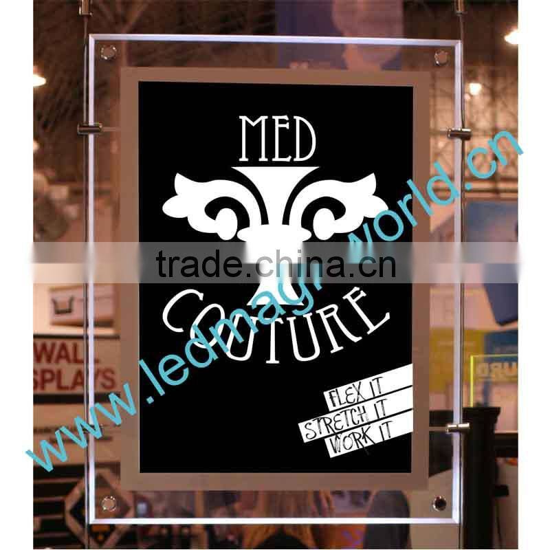 Fast Food Restaurant Wall Mount LED Backlit Aluminum Sign Board