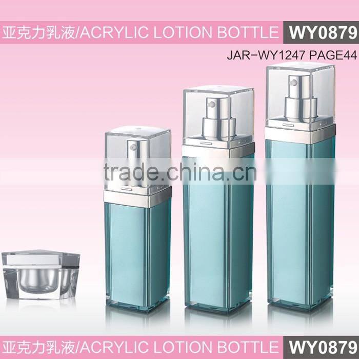 WY0878 classic square acrylic bottle, square cosmetic jar.30ml 50ml 150ml acrylic bottle