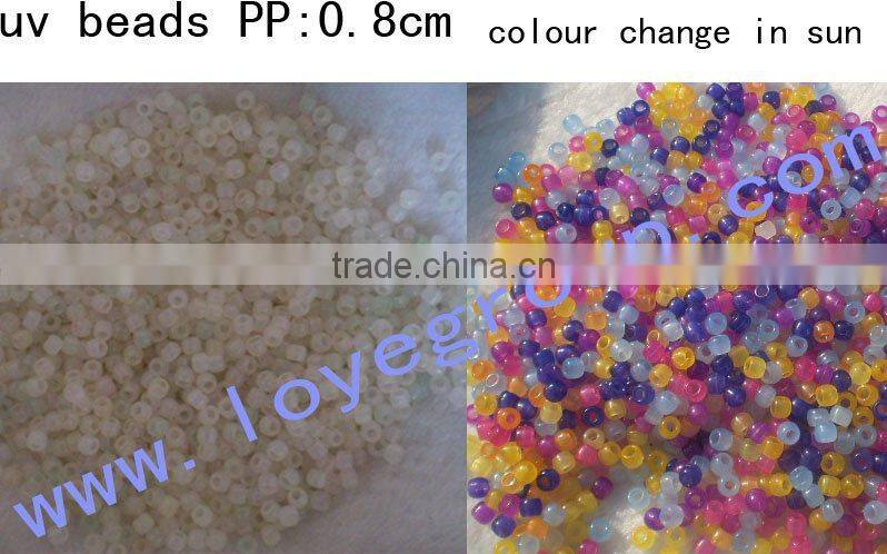 uv bead solar bead colour change bead yellow colour