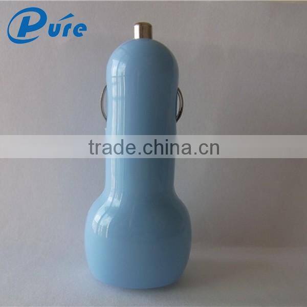 2016 newest design 5V 2.1A dual usb car charger factory car accessories shenzhen pure technology