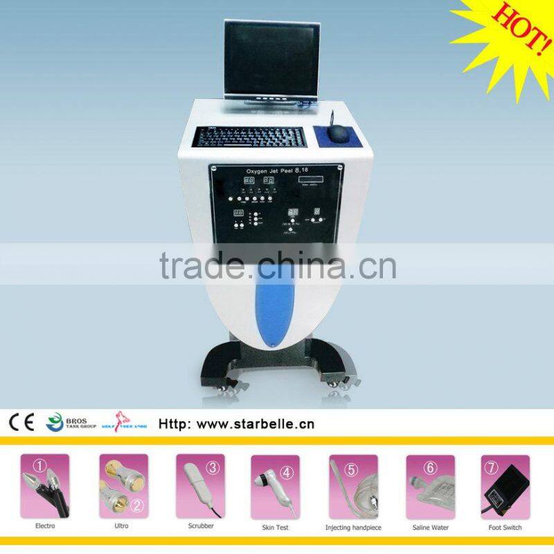 Oxygen Jet Eliminate Wrinkle Slimming Equipment