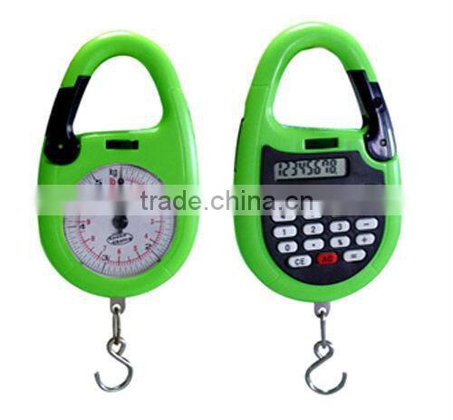 pocket electronic scale & 8 digital calculator with hook for promotional gift