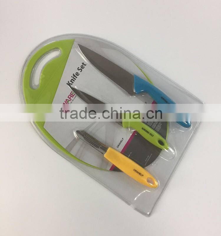 utilitarian domestic 3 piece knife set