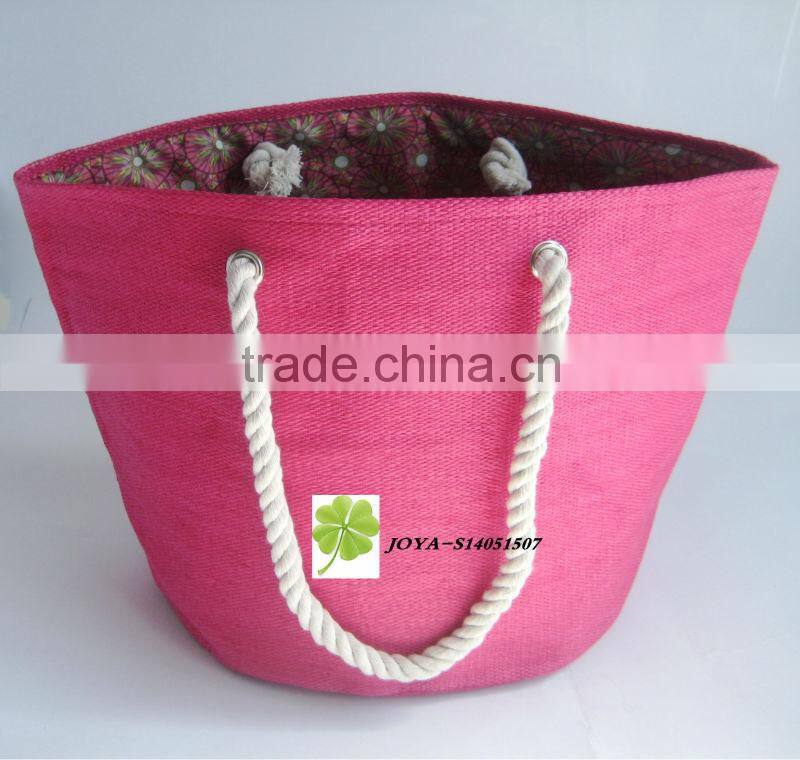 Large straw beach bag