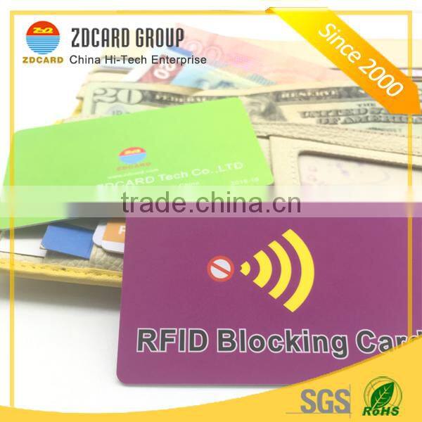 Custom CR80 HF Card Protector RFID Blocking Card
