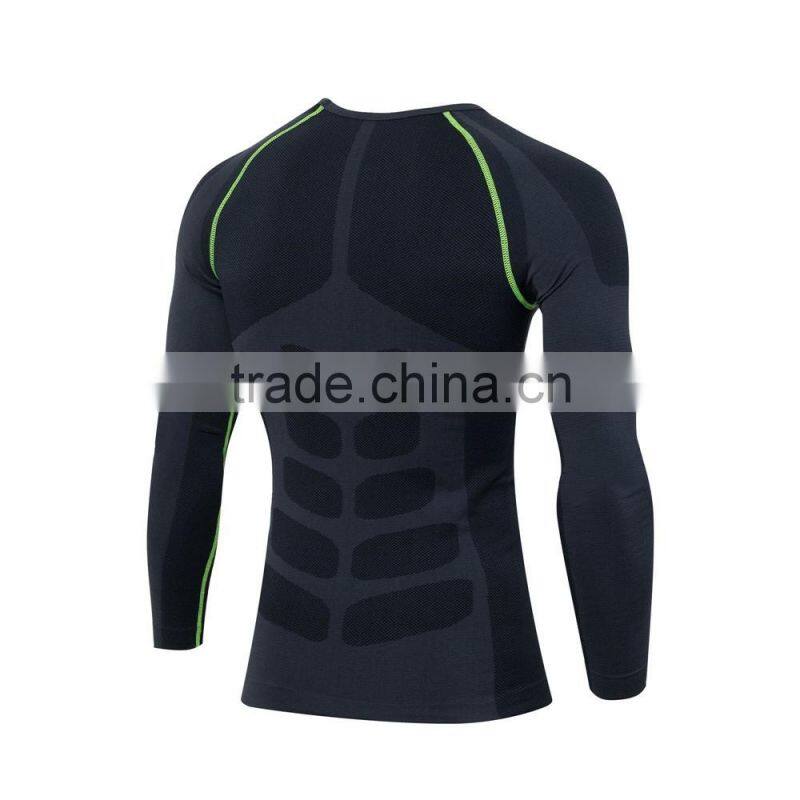 2017 New design dry fit long sleeve man sport fitness t-shirts, running t-shirts, custom sportwear