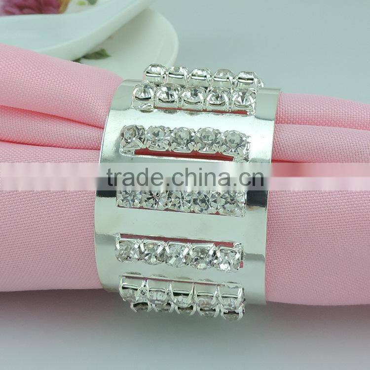 made in China new design wholesale rhinestone napkin rings for wedding
