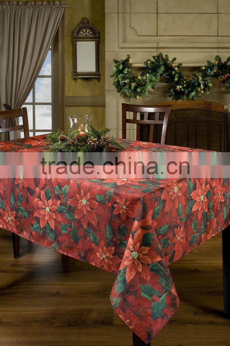 Decorative Christmas Novelty Design Rectangle Red Tablecloths
