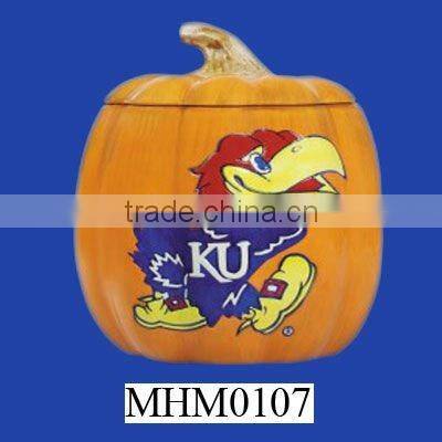 Human face Ceramic Pumpkin Jar