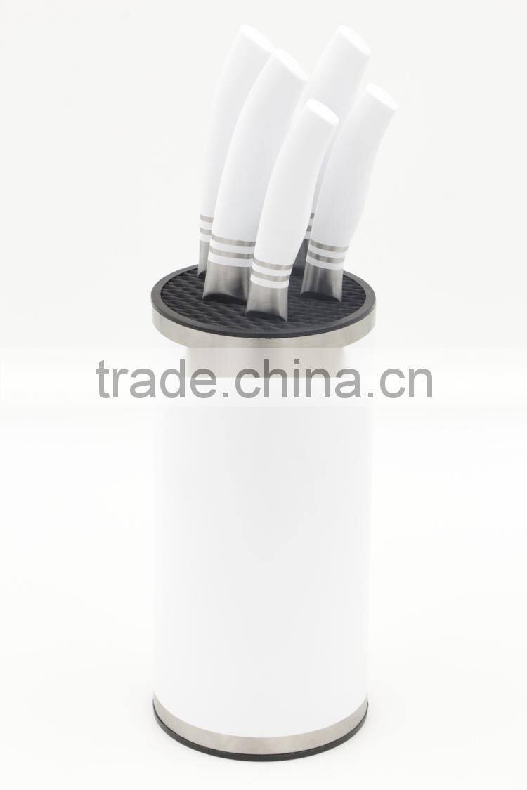 Newest pass food test wooden stand kitchen knife set