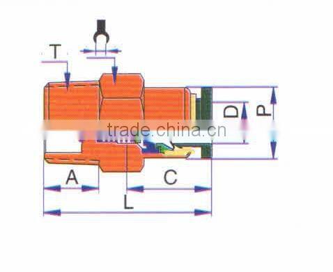 JULY made high quality SPC small plastic push-in air pneumatic stop valves