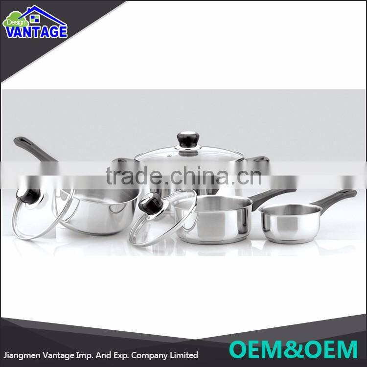 Alibaba china elegant pcs cookware set factory / cooking pot manufacture / stainless steel hot pot