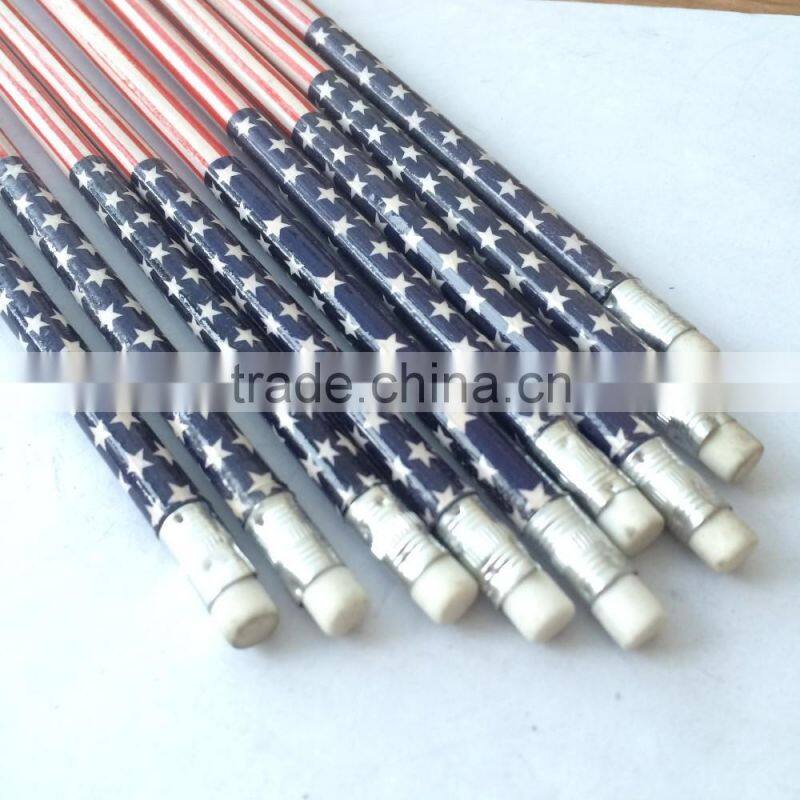 Wooden cheap wholesale pencils with eraser from chinese factory