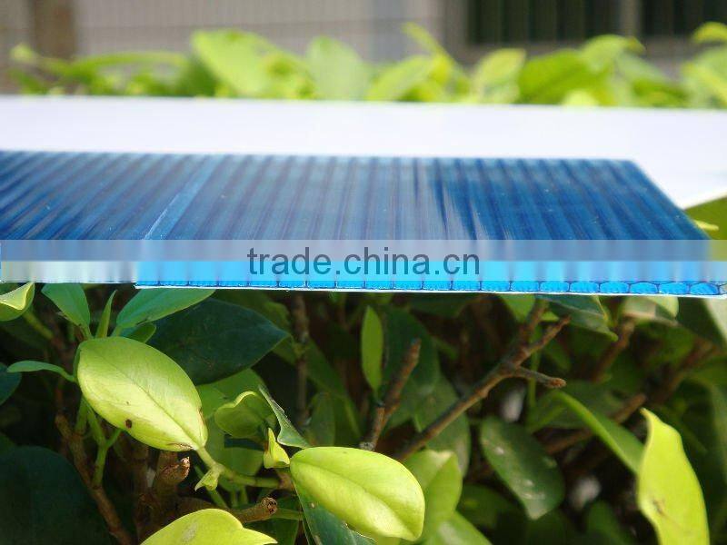 High quality multi colors twin wall polycarbonate hollow sheet for sale