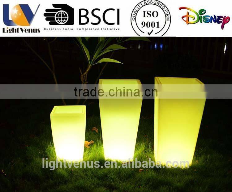 plastic solar led flower pot light stand design high quality
