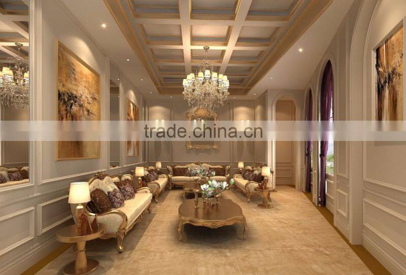 Bisini High Definition 3D Computer Rendering Of Living Room With European Furnishing