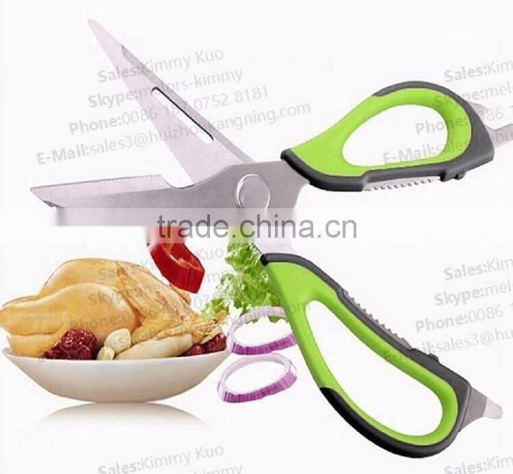 High Quality Safety kitchen scissor Stainless Steel Cutting Scissor TPR scissor