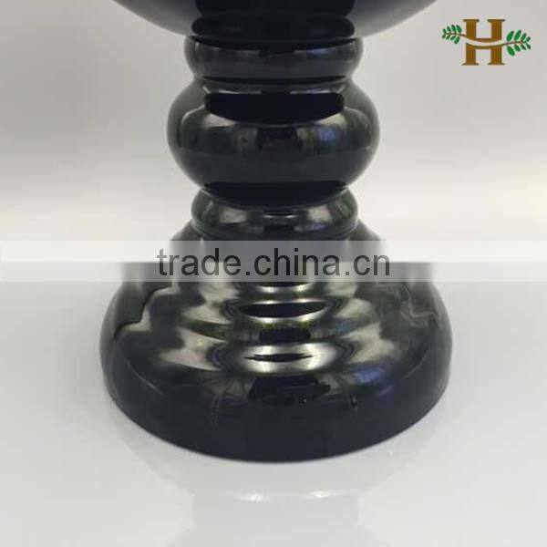 New Products Crackled Ball Stem Wine Glass Decorated Glass