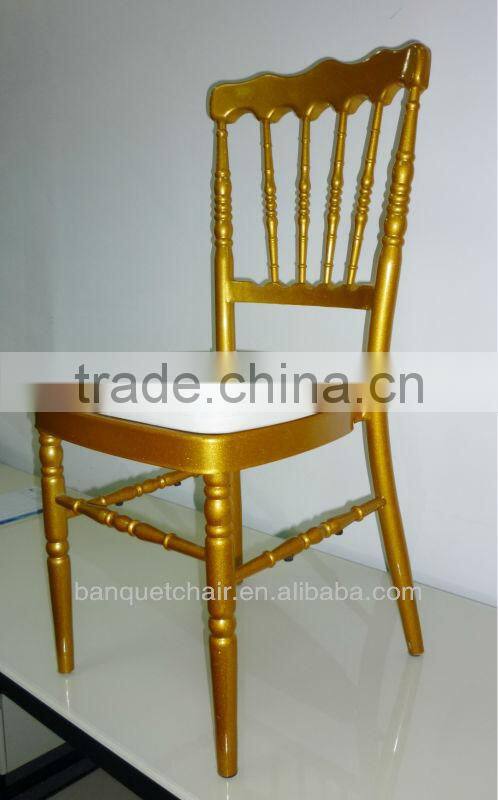 Aluminium Napoleon Gold wedding chair for sale