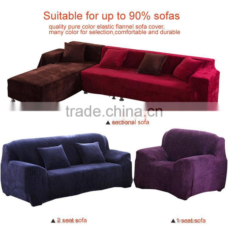 wholesale quality Autumn winter elastc flannel fabric protective sofa cover LQ-SC100