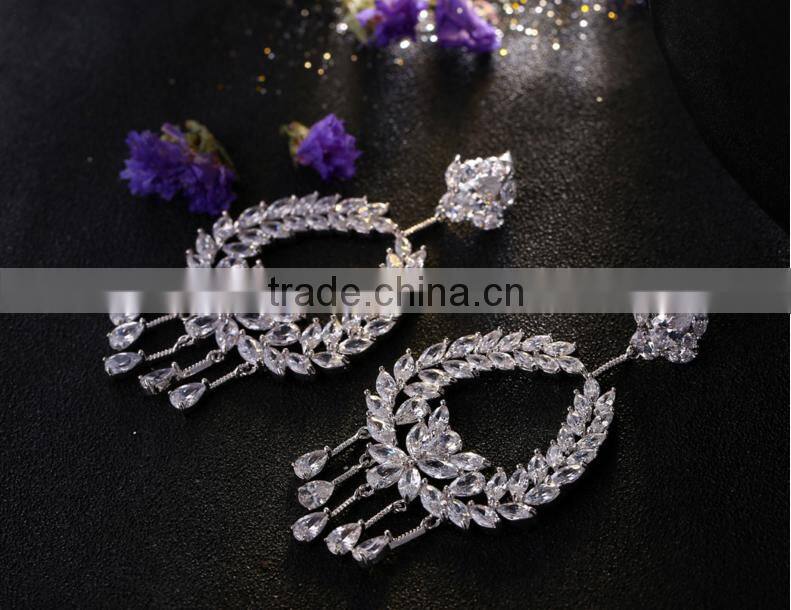 Wholesale Stock Small Order Fashion Women Garland Small Drip Zircon Earrings